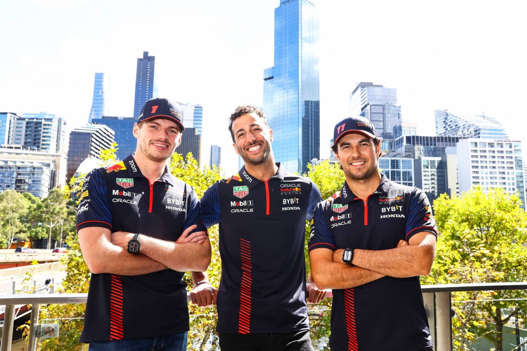 Max Verstappen, Daniel Ricciardo, Sergio Pérez