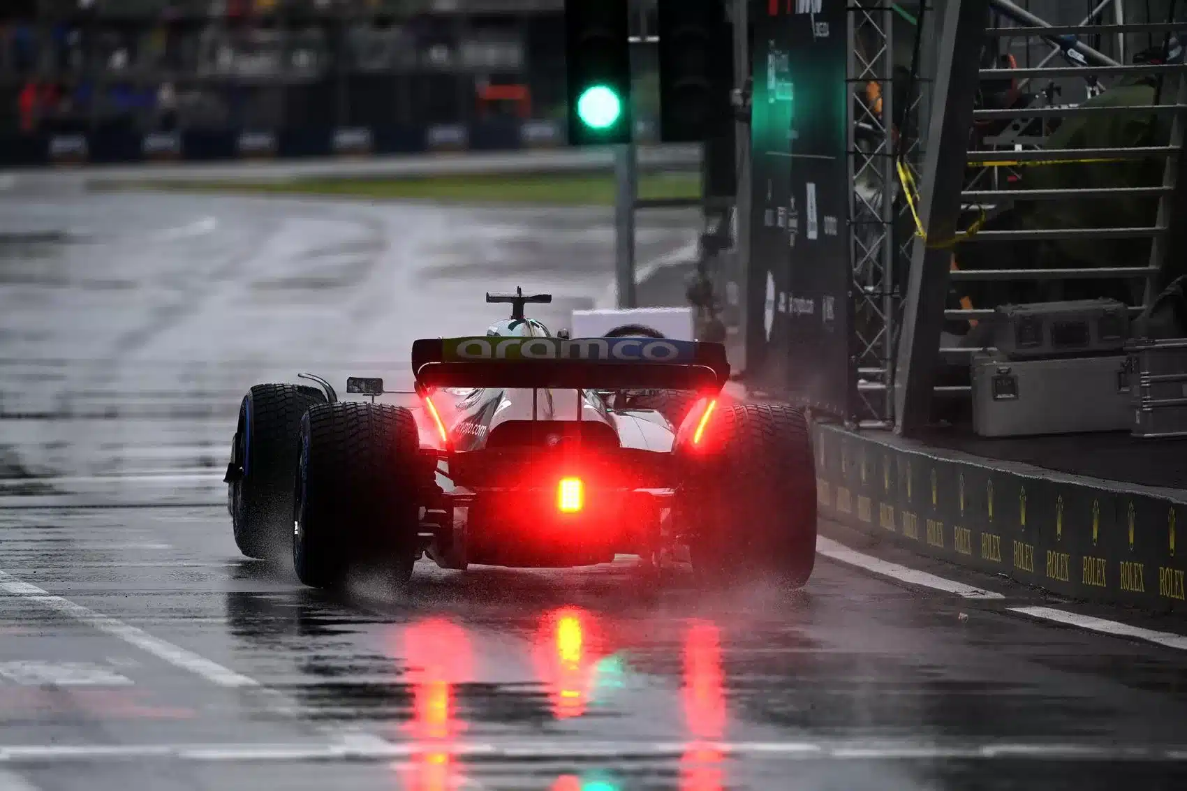 Kanadai Nagydíj, Lance Stroll 2022, eső