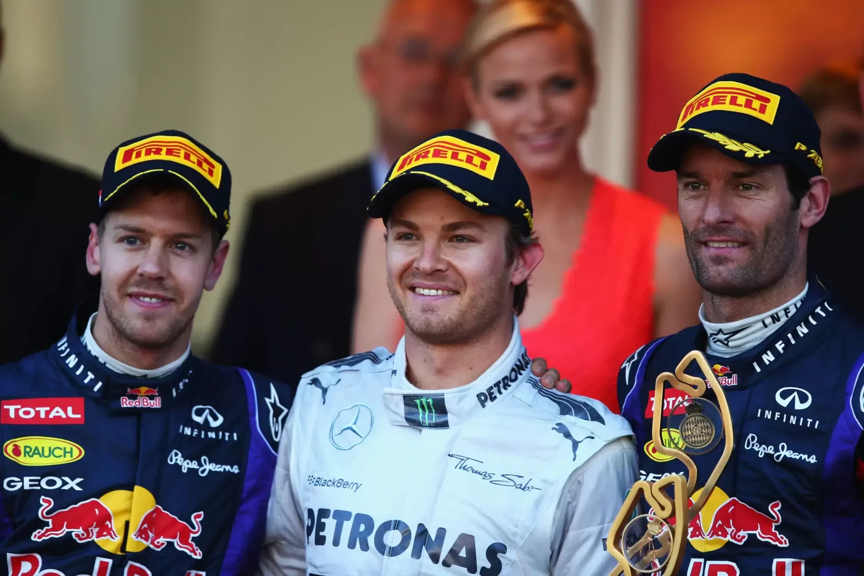 Nico Rosberg, Sebastian Vettel, Mark Webber