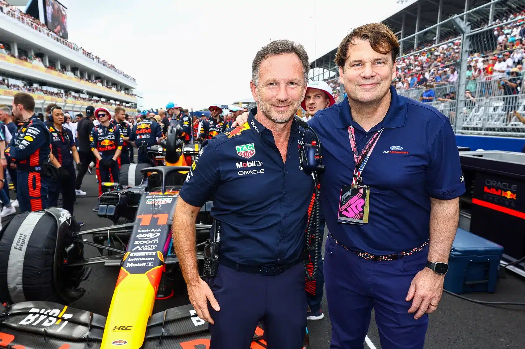 Christian Horner, Jim Farley, red bull, ford