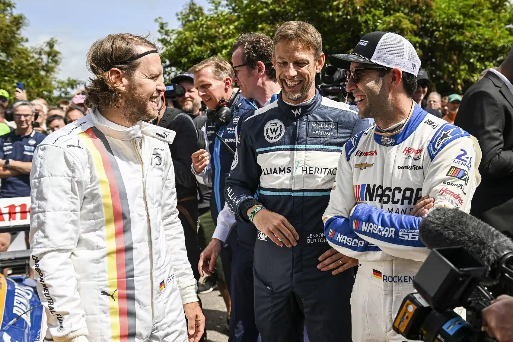 Sebastian Vettel, Jenson Button, Mike Rockenfeller