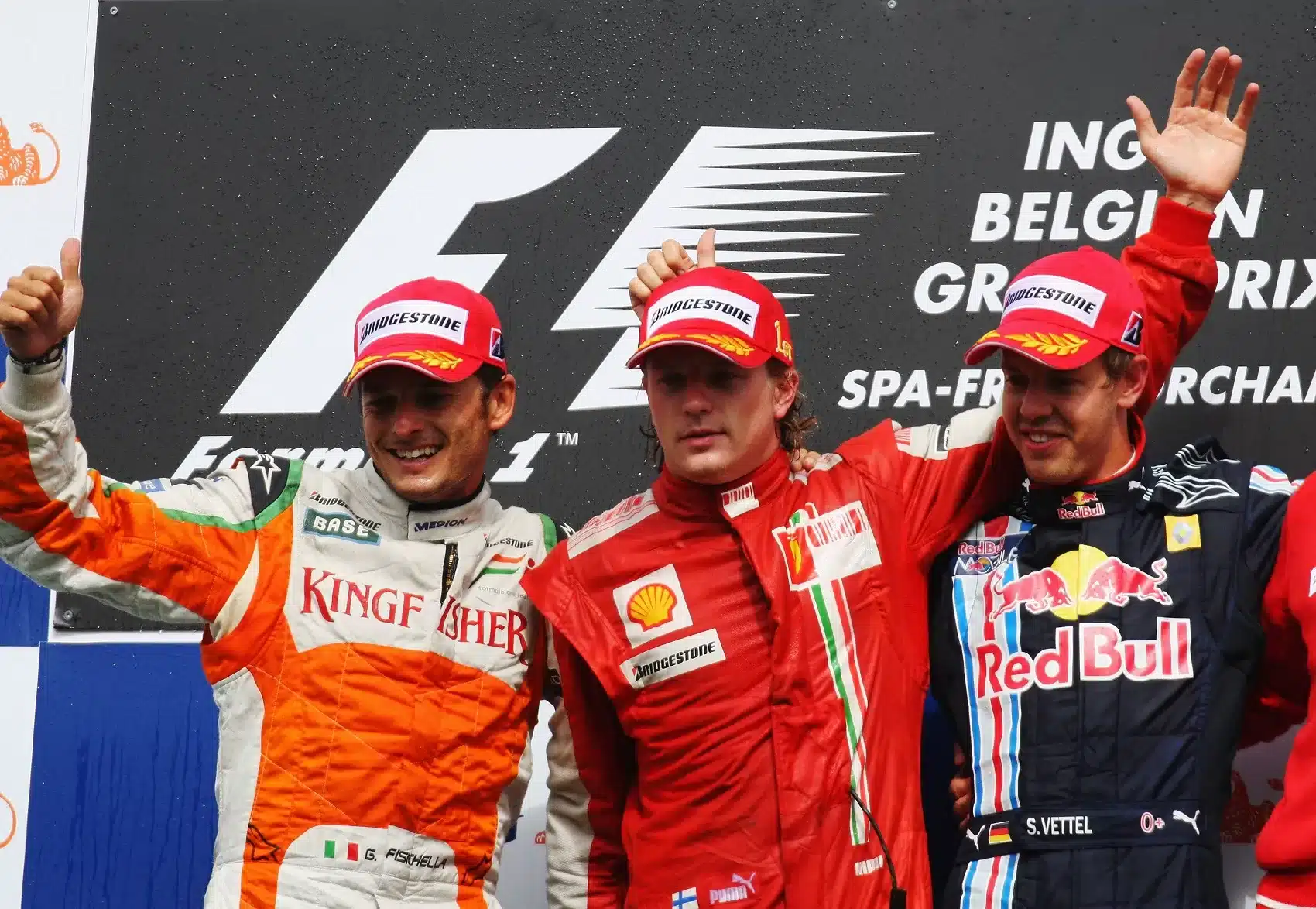 Kimi Räikkönen, Giancarlo Fisichella, Sebastian Vettel
