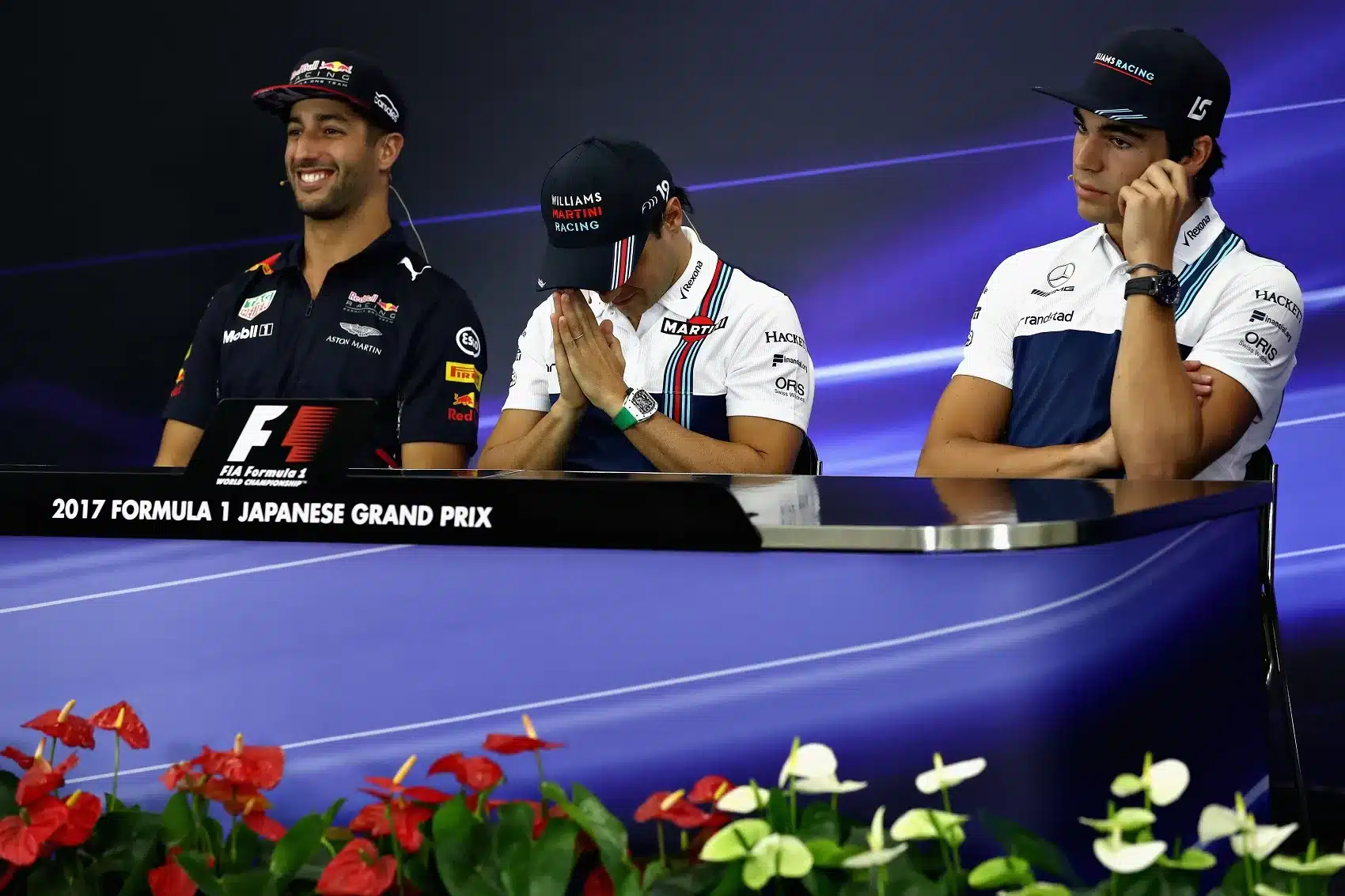 Daniel Ricciardo, Felipe Massa, Lance Stroll, vasseur
