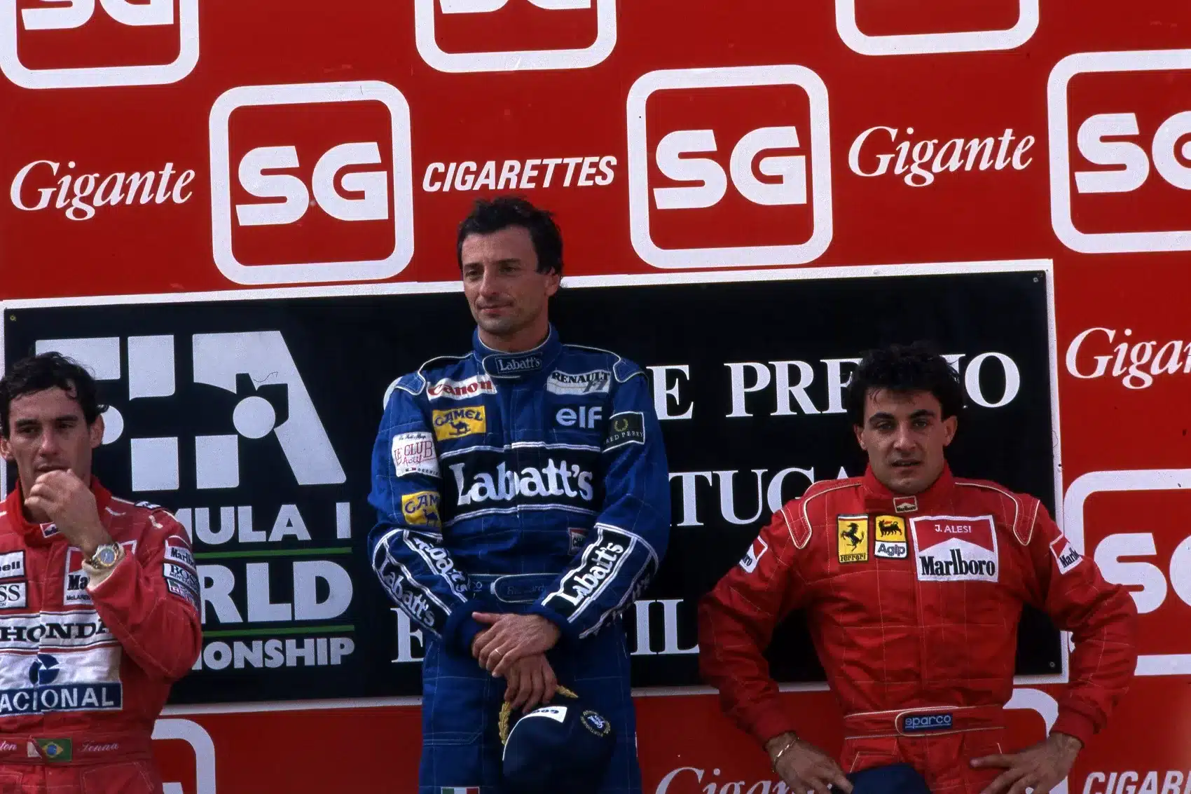 Ayrton Senna, Riccardo Patrese, Jean Alesi, williams