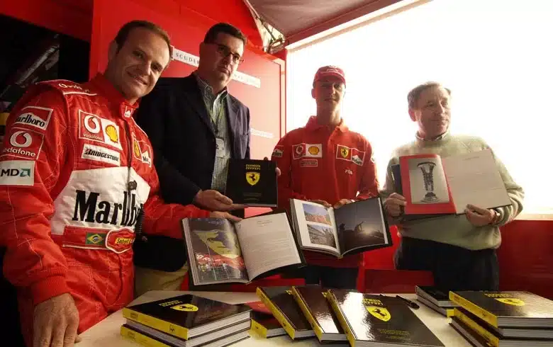 rubens barrichello, michael schumacher, jean todt