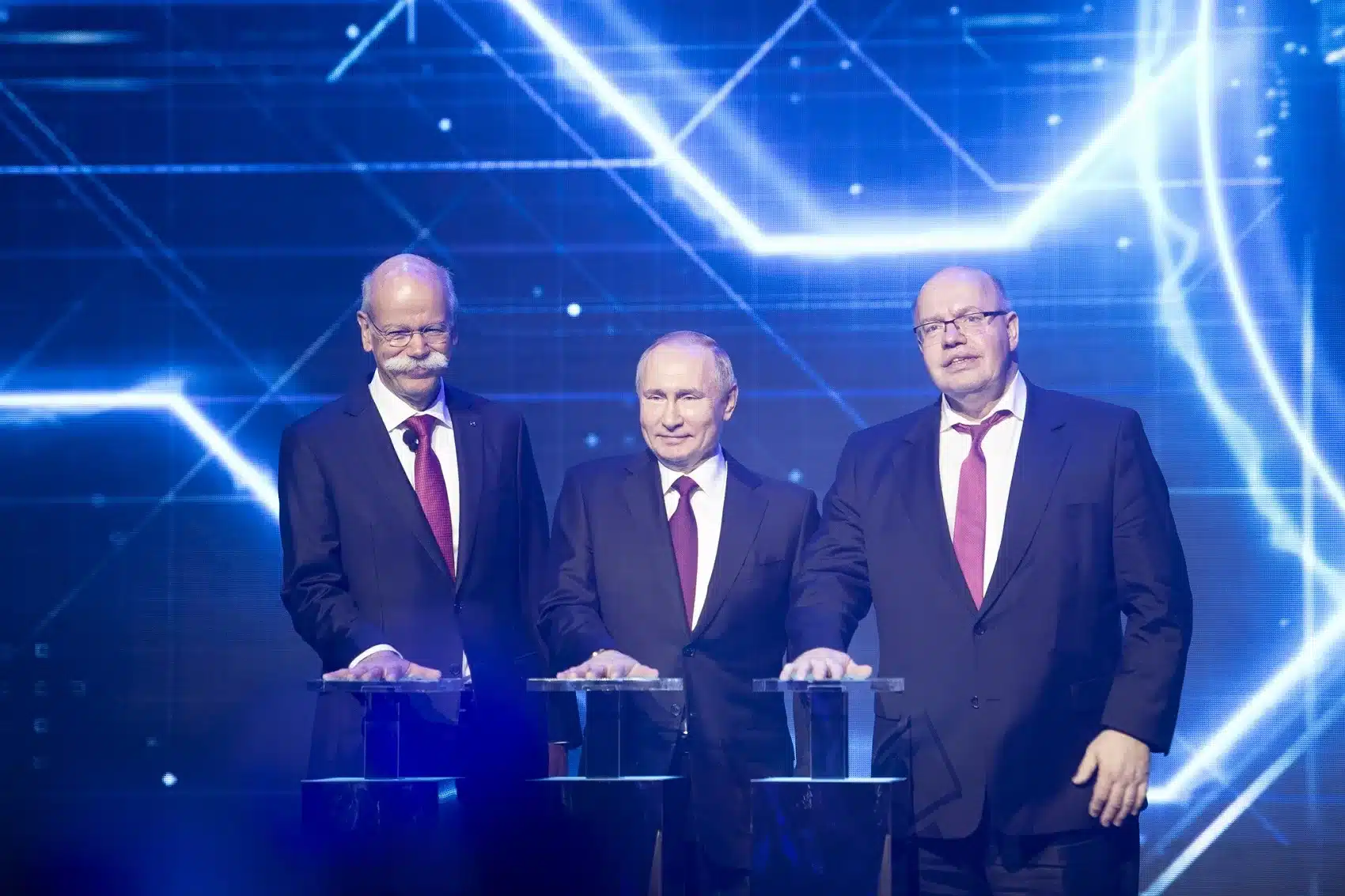 Dieter Zetsche, Vlagyimir Putyin, Peter Altmaier, orosz