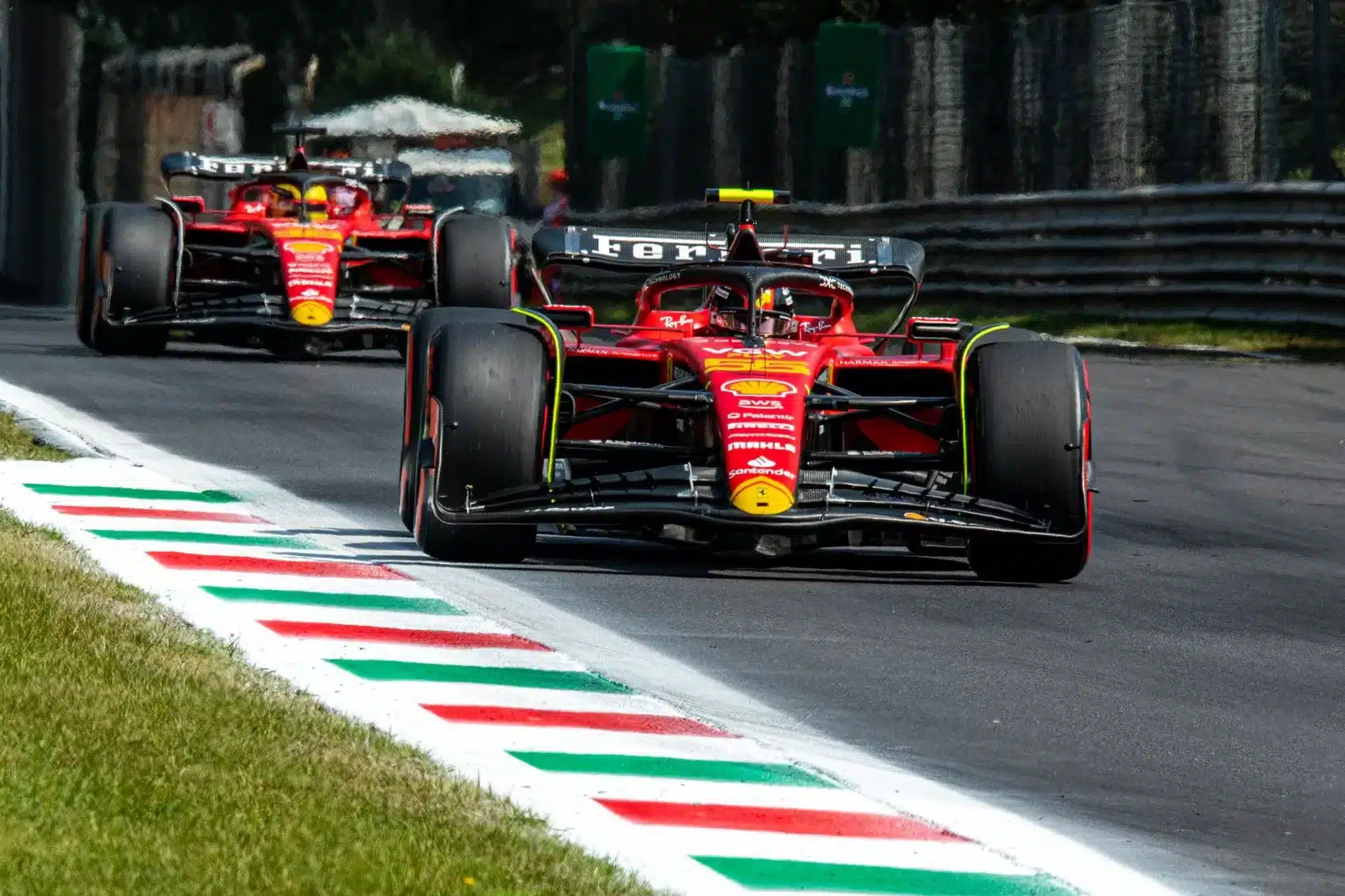 Sainz, Leclerc, Ferrari, Monza