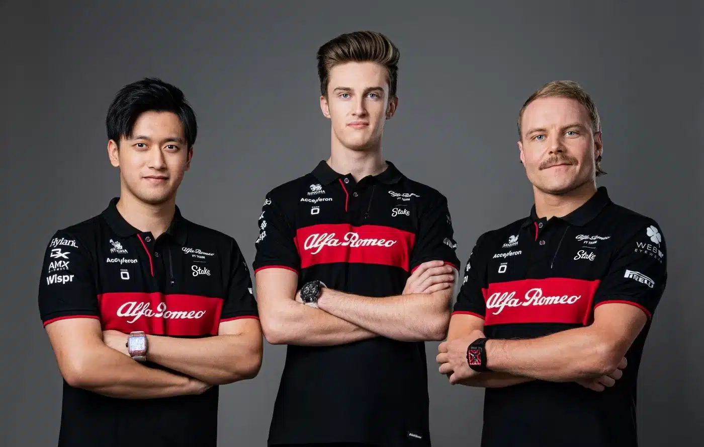 Guanyu Zhou, Theo Pourchaire, Valtteri Bottas
