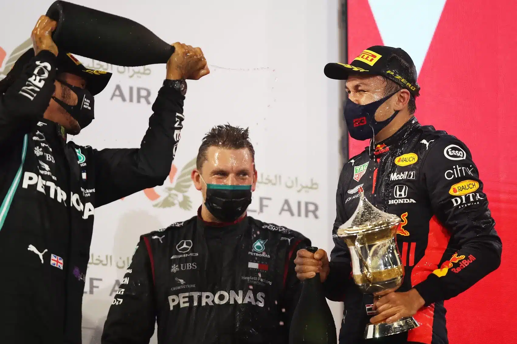 Alexander Albon, Lewis Hamilton