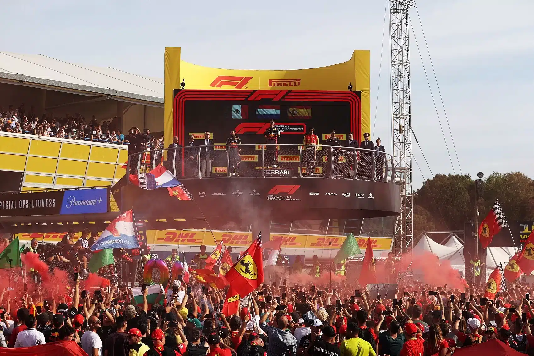 Olasz Nagydíj, Ferrari, Sainz, Verstappen, Pérez, F1