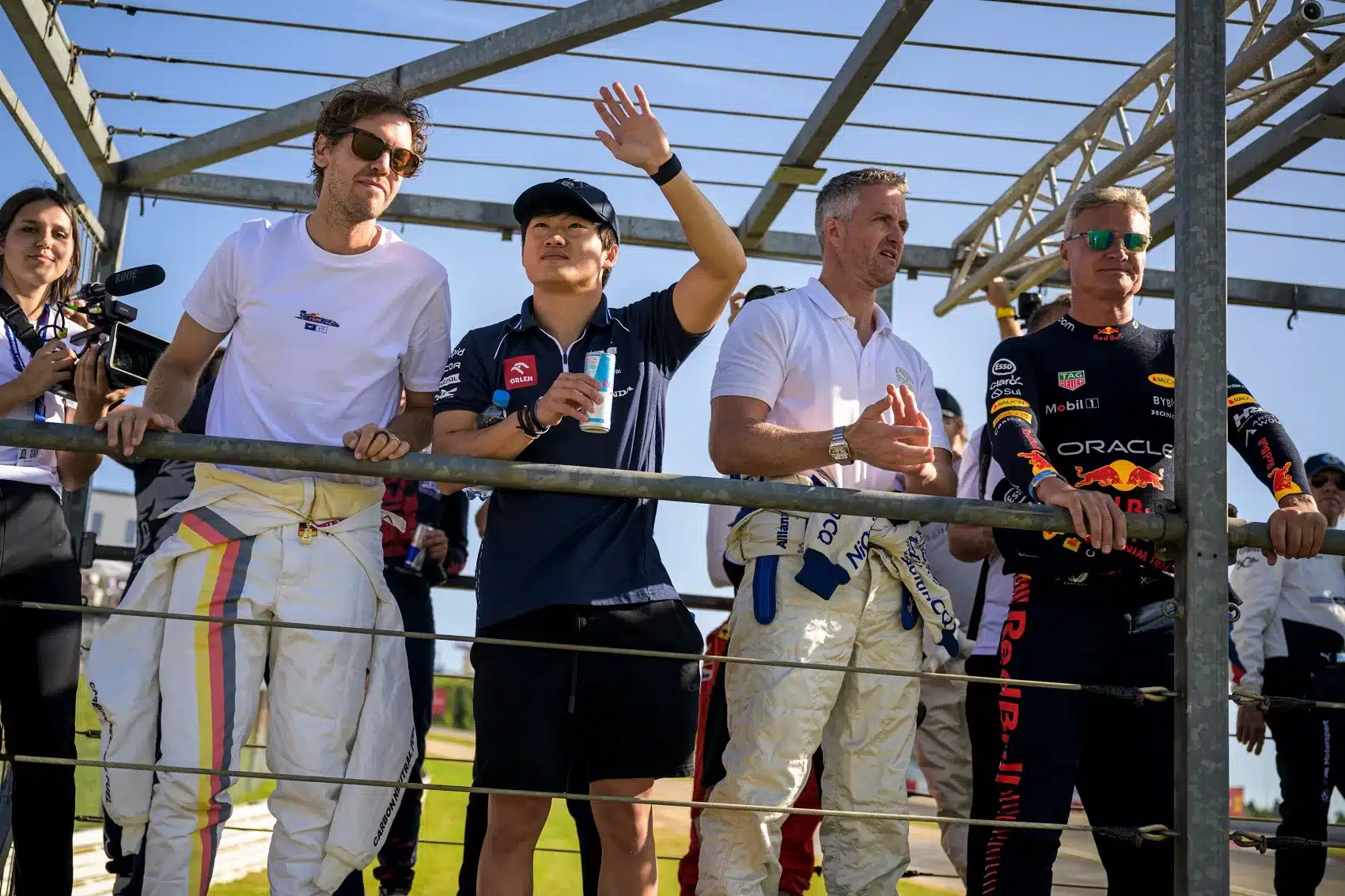 Sebastian Vettel, Yuki Tsunoda, Ralf Schumacher, David Coulthard