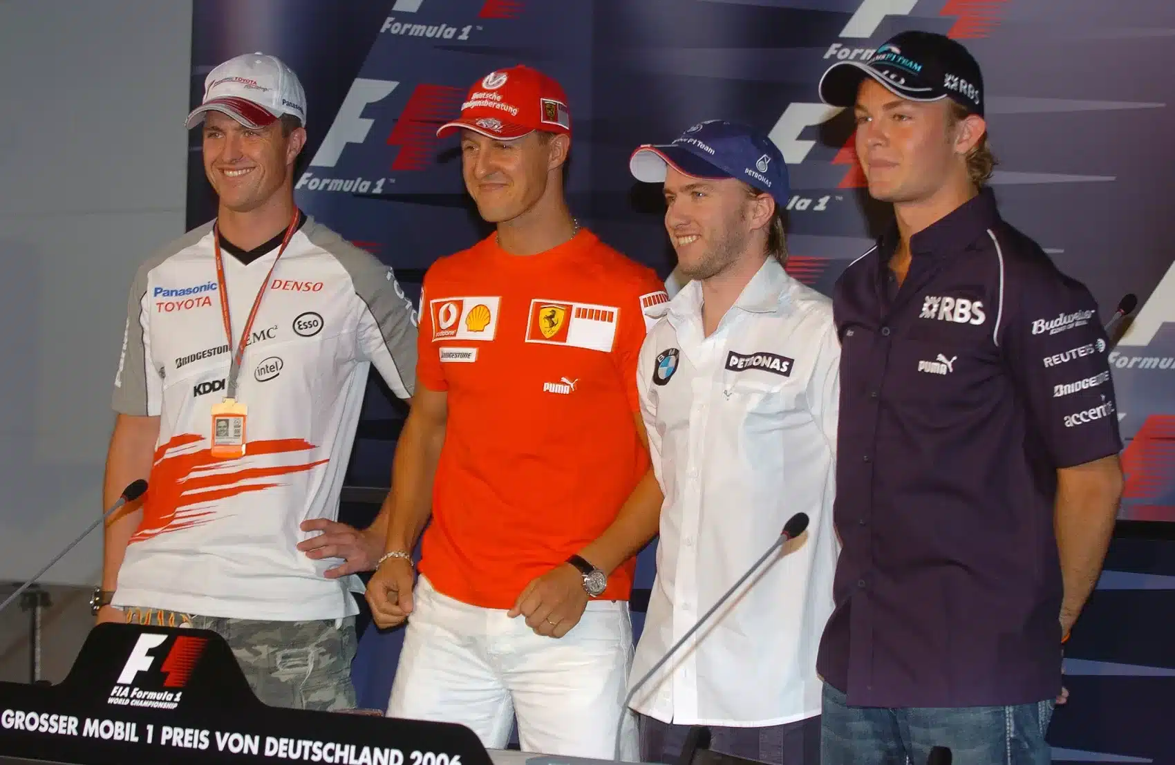 Ralf Schumacher, Michael Schumacher, Nick Heidfeld, Nico Rosberg