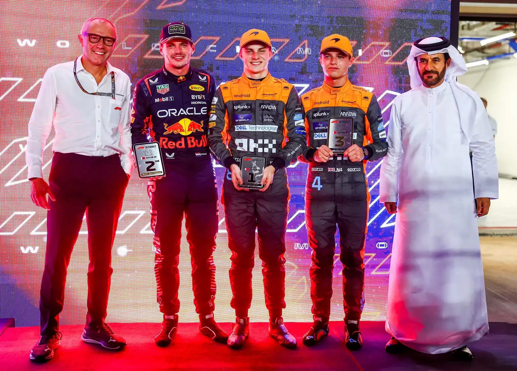 Oscar Piastri, Max Verstappen, Lando Norris, Stefano Domenicali, Mohammed ben Sulayem, f1, andretti
