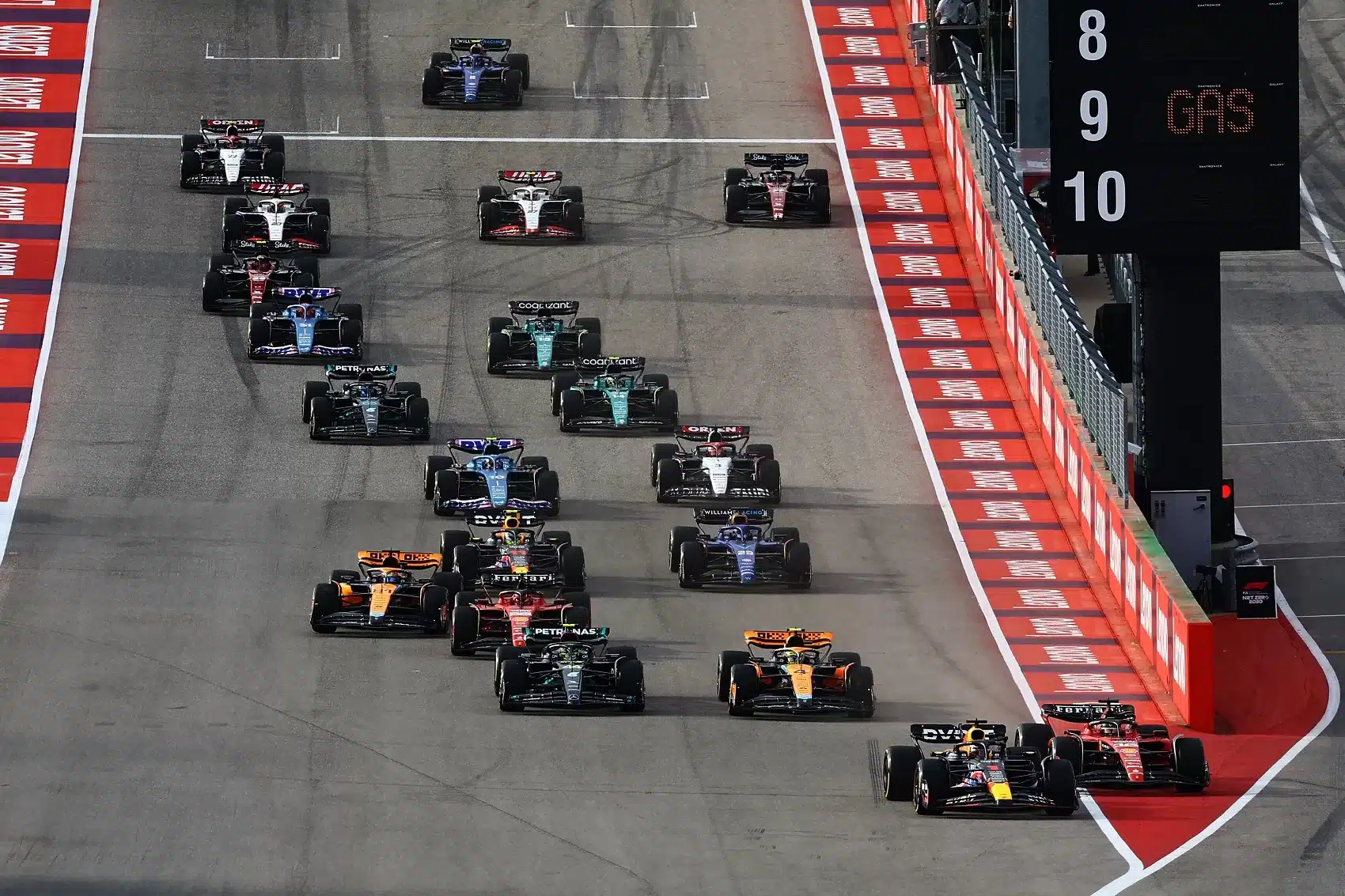 Max Verstappen, rajt, start, Austin, F1