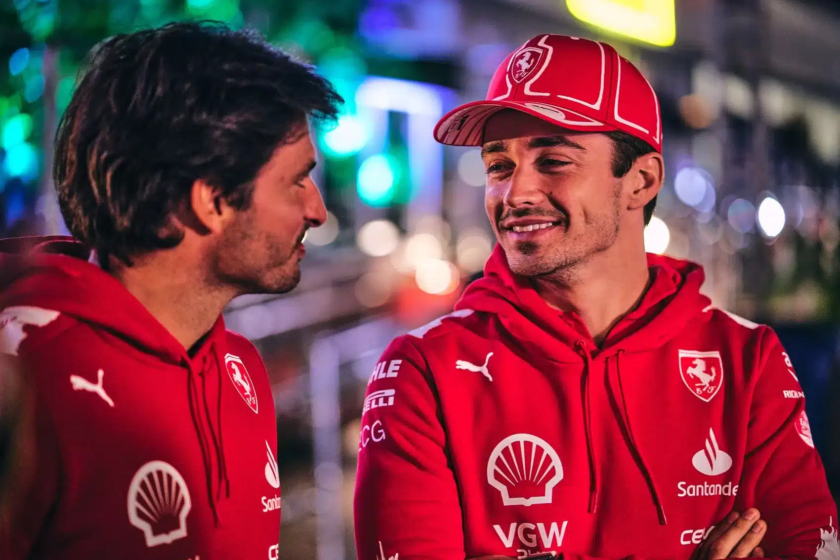 Carlos Sainz, Charles Leclerc, Ferrari
