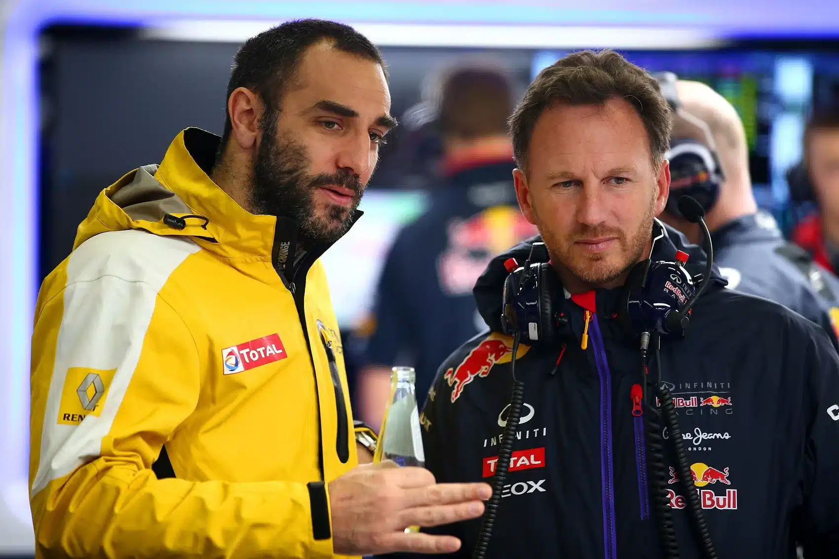 Christian Horner, Cyril Abiteboul, red bull