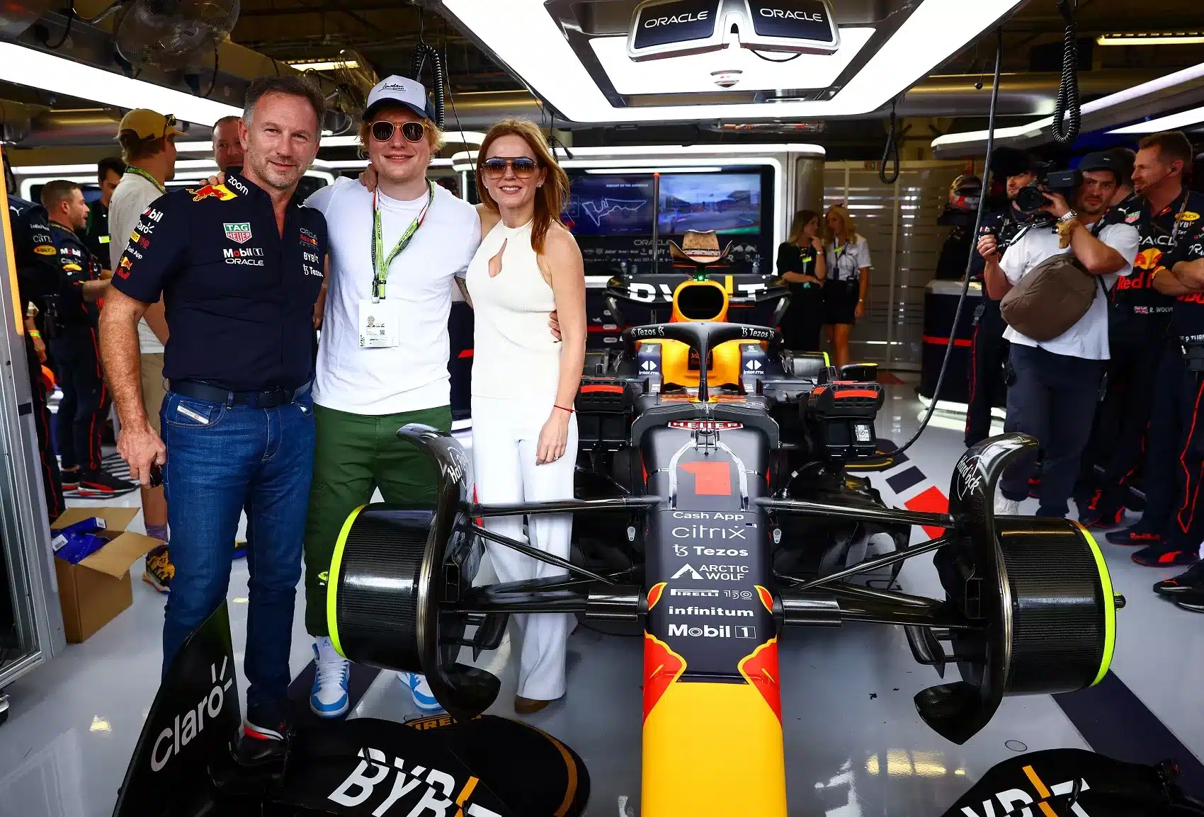 Ed Sheeran, Christian Horner, Geri Horner, verstappen