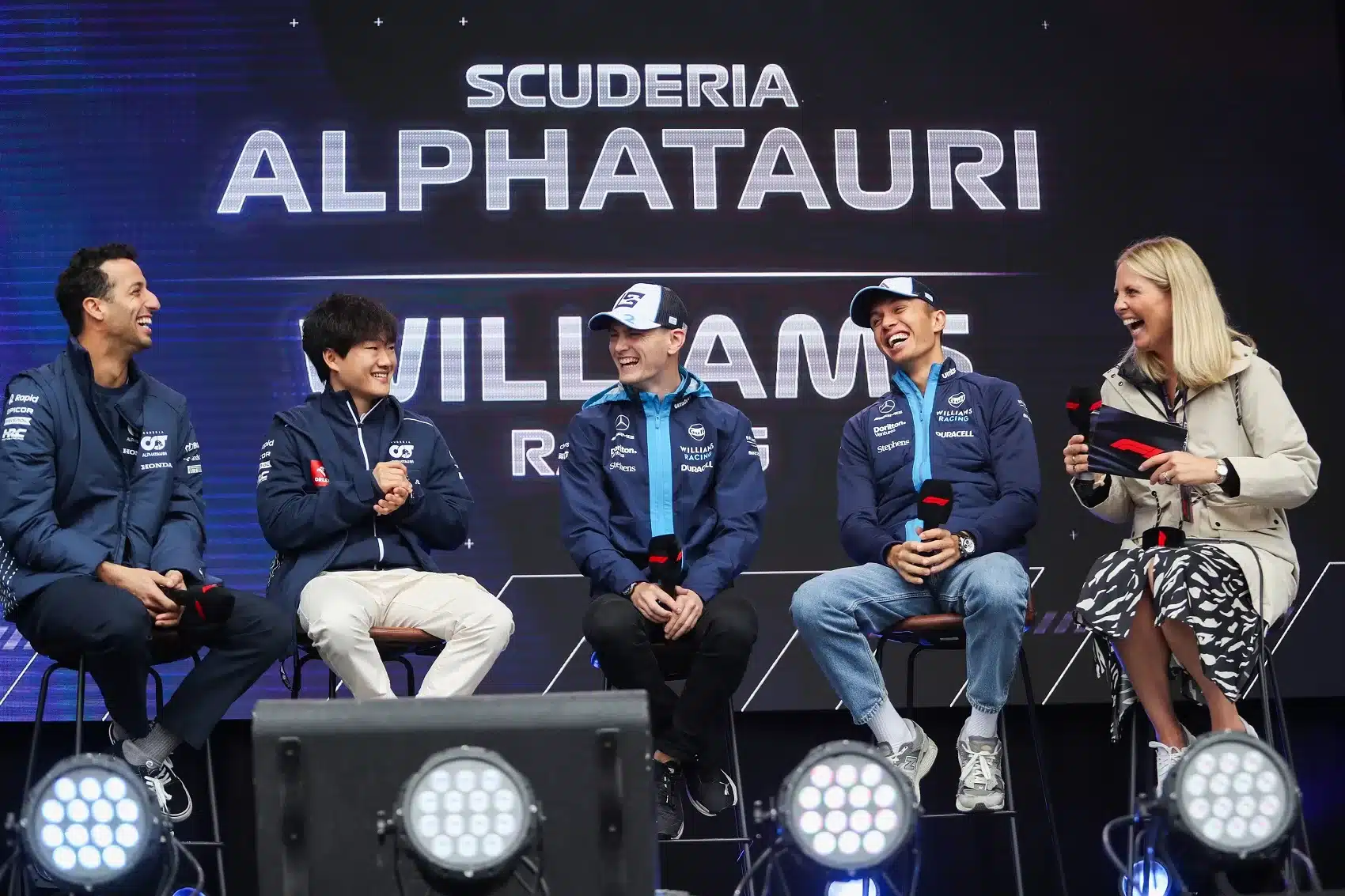 Daniel Ricciardo, Yuki Tsunoda, Logan Sargeant, Alex Albon