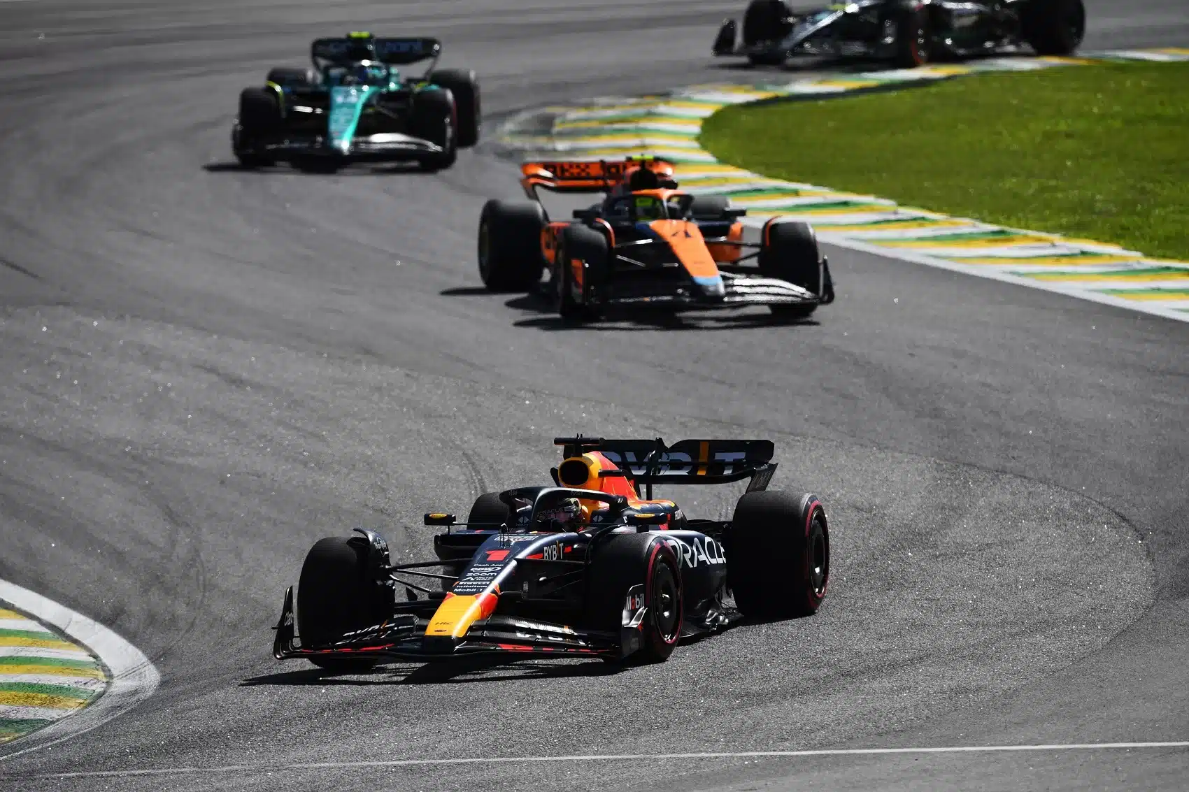 Max Verstappen, Lando Norris, Fernando Alonso, Interlagos