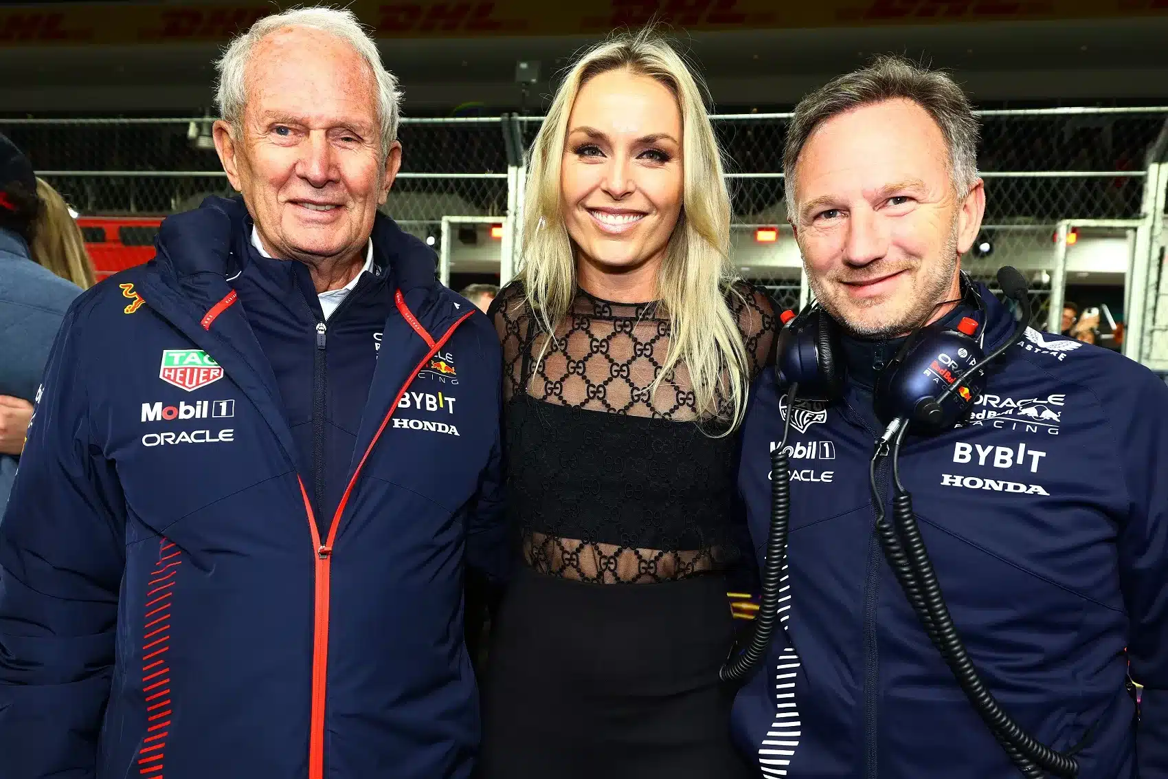 Helmut Marko, Lindsey Vonn, Christian Horner, hamilton
