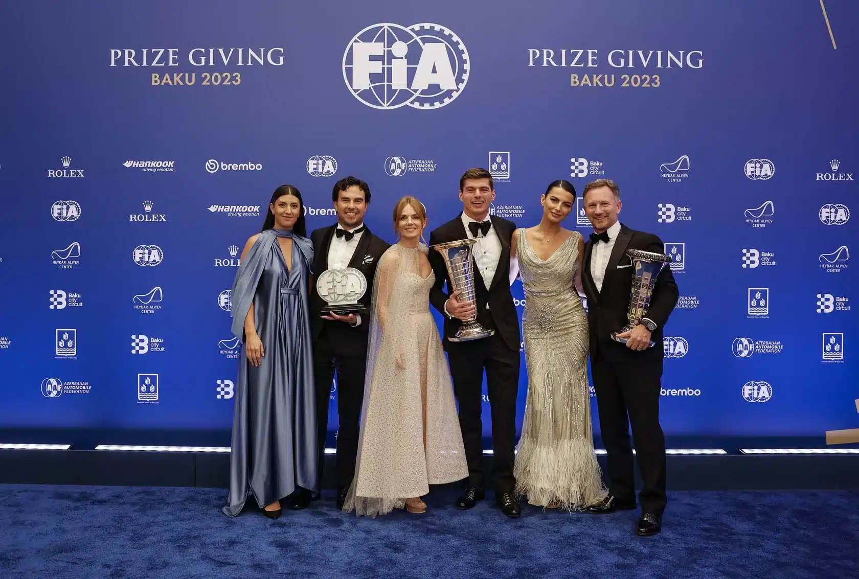 Carola Martinez, Sergio Pérez, Geri Horner, Max Verstappen, Kelly Piquet, Christian Horner, red bull