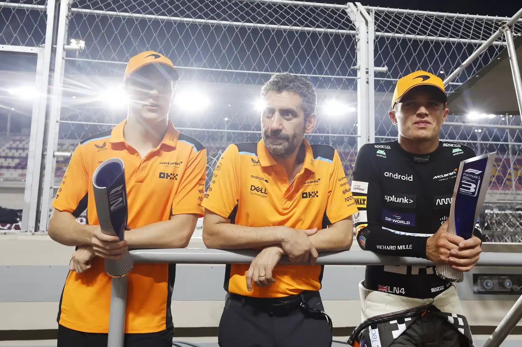 Oscar Piastri, Andrea Stella, Lando Norris, mclaren