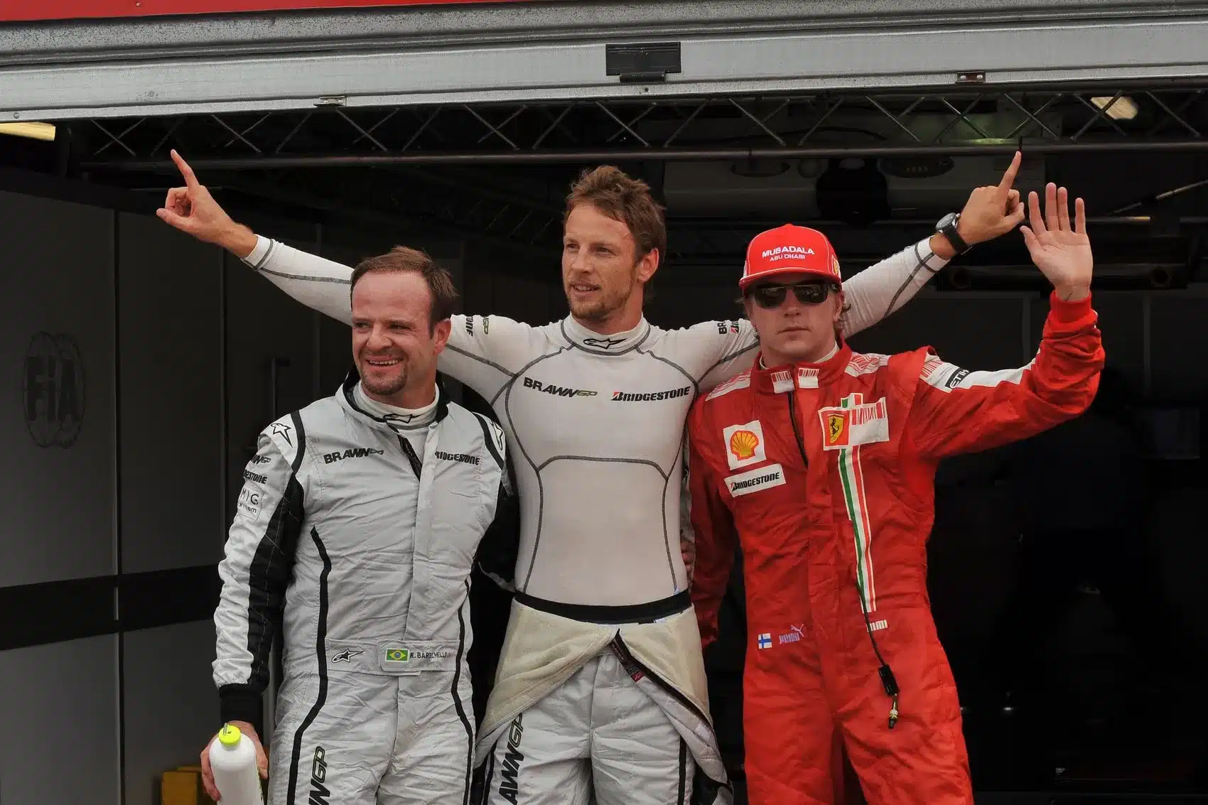 Rubens Barrichello, Jenson Button, Kimi Räikkönen