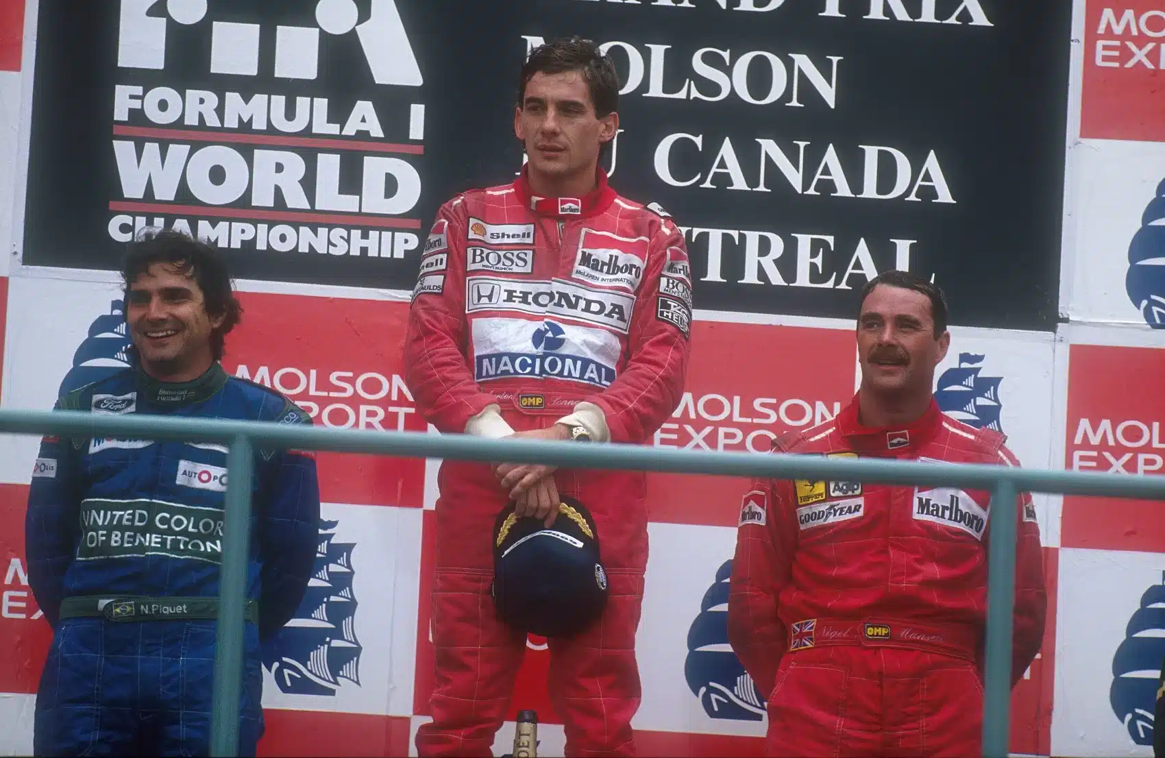 Ayrton Senna, Nelson Piquet, Nigel Mansell