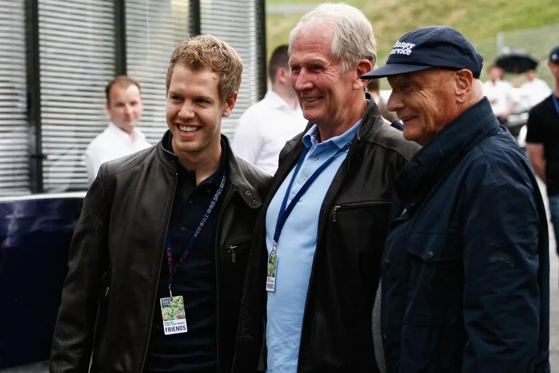 Sebastian Vettel, Helmut Marko, Niki Lauda, 2011