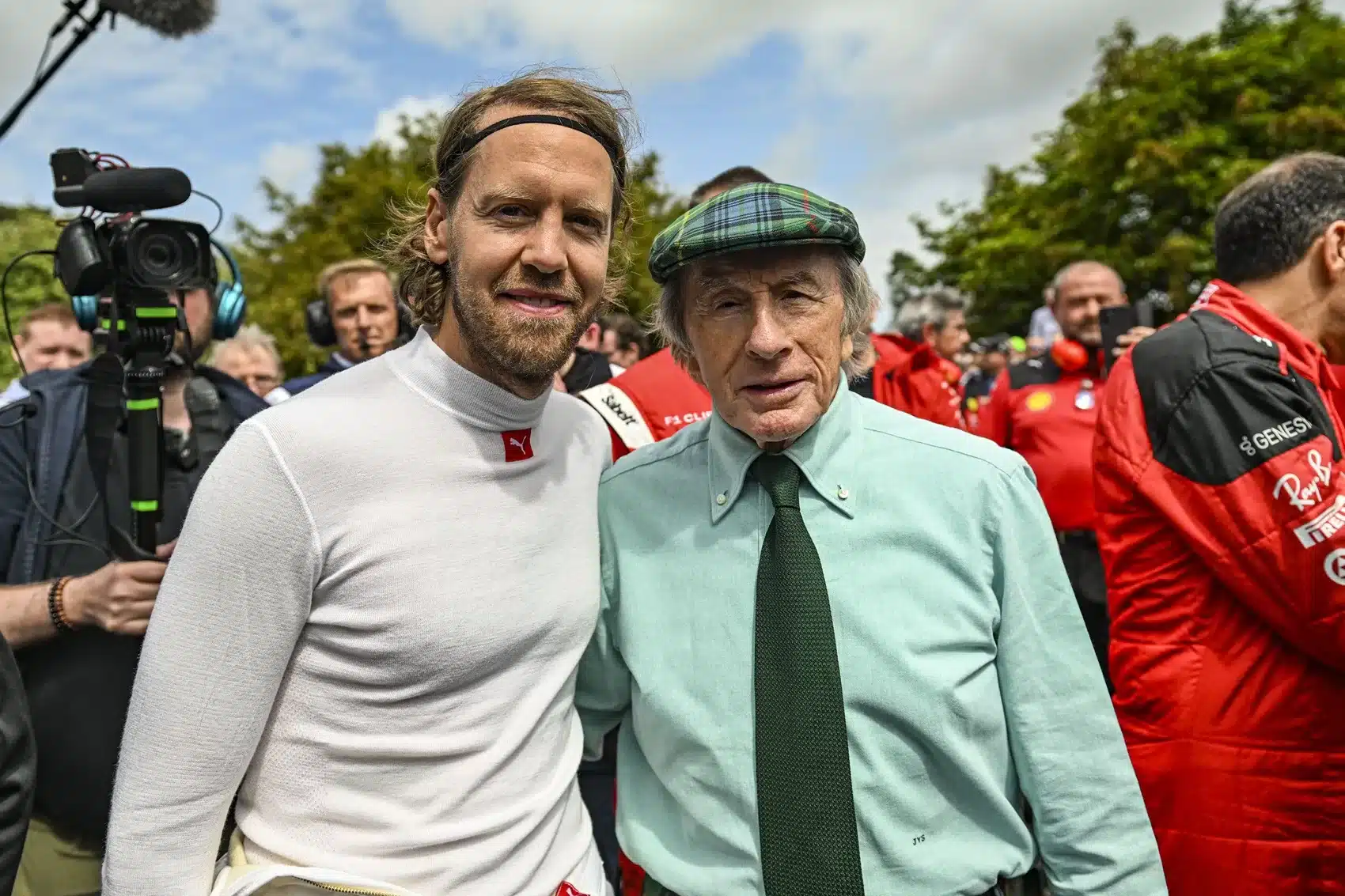 Sebastian Vettel, Sir Jackie Stewart, Goodwood Festival of Speed