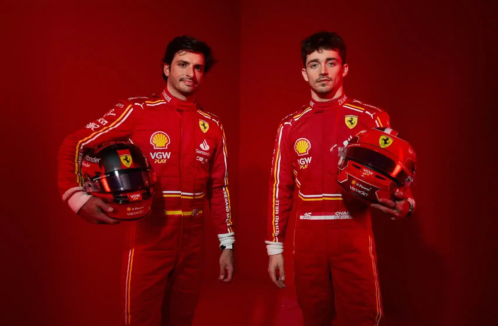 Carlos Sainz, Charles Leclerc, Ferrari