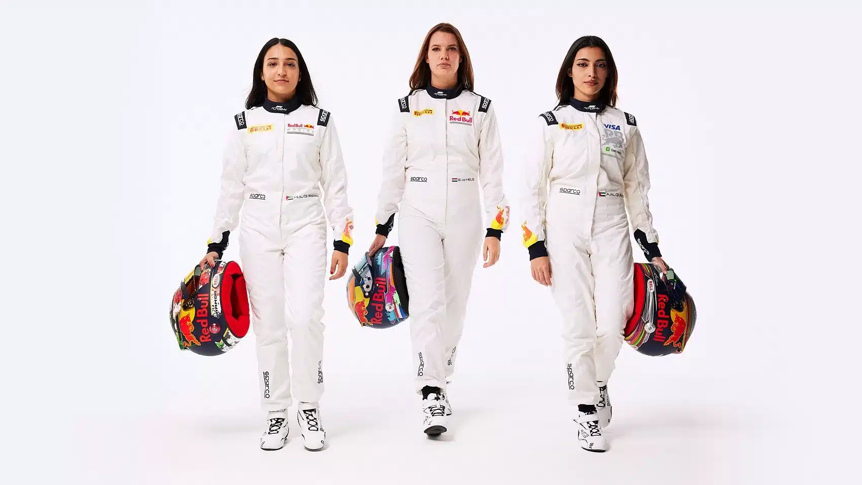 Hamda Al Qubaisi , Emely De Heus, Amna Al Qubaisi, F1 Academy, Red Bull