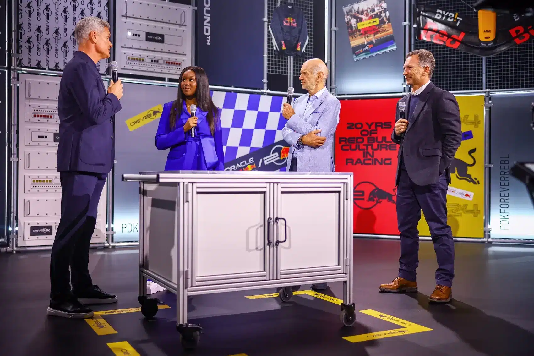 Christian Horner, Adrian Newey, David Coulthard