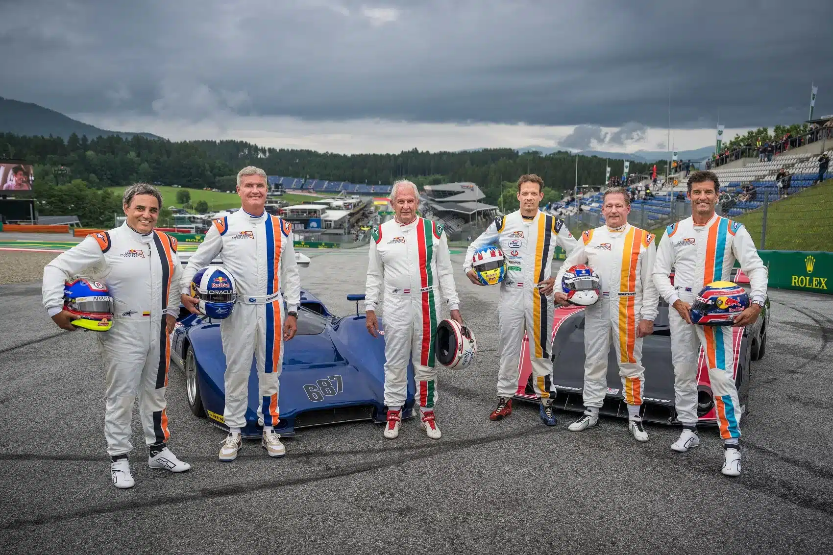 Juan Pablo Montoya, David Coulthard, Helmut Marko, Alexander Wurz, Jos Verstappen, Mark Webber, 2023