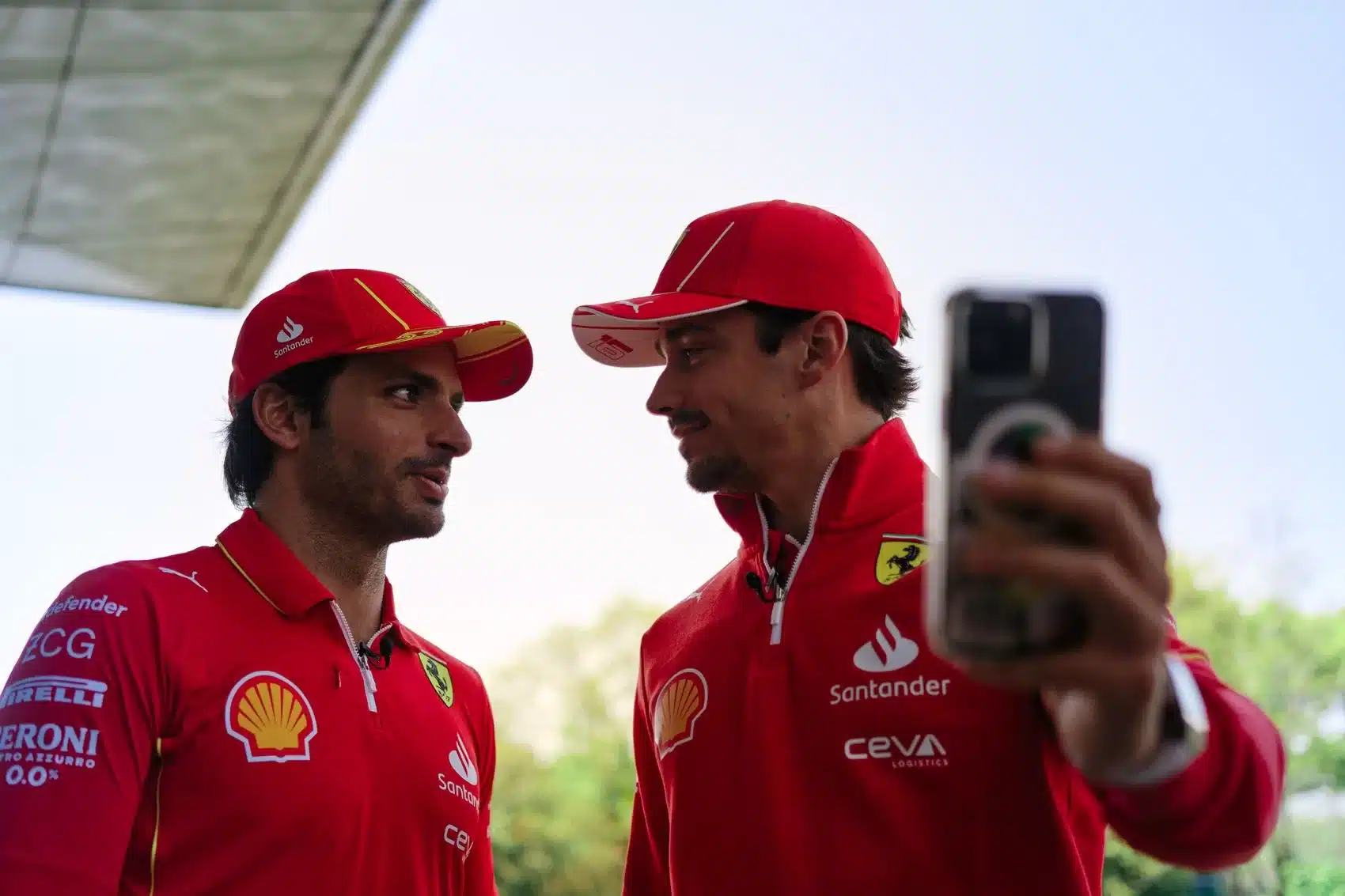 Carlos Sainz, Charles Leclerc, Ferrari