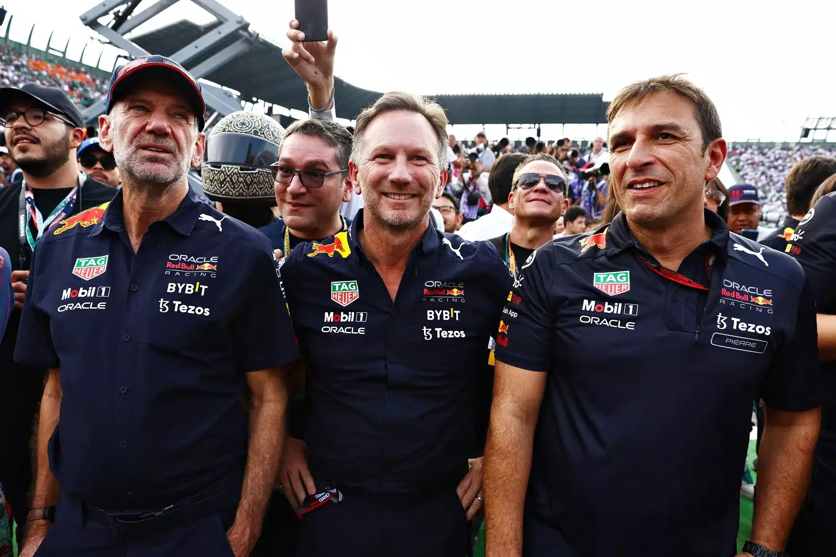 Adrian Newey, Christian Horner, Pierre Wache, red bull