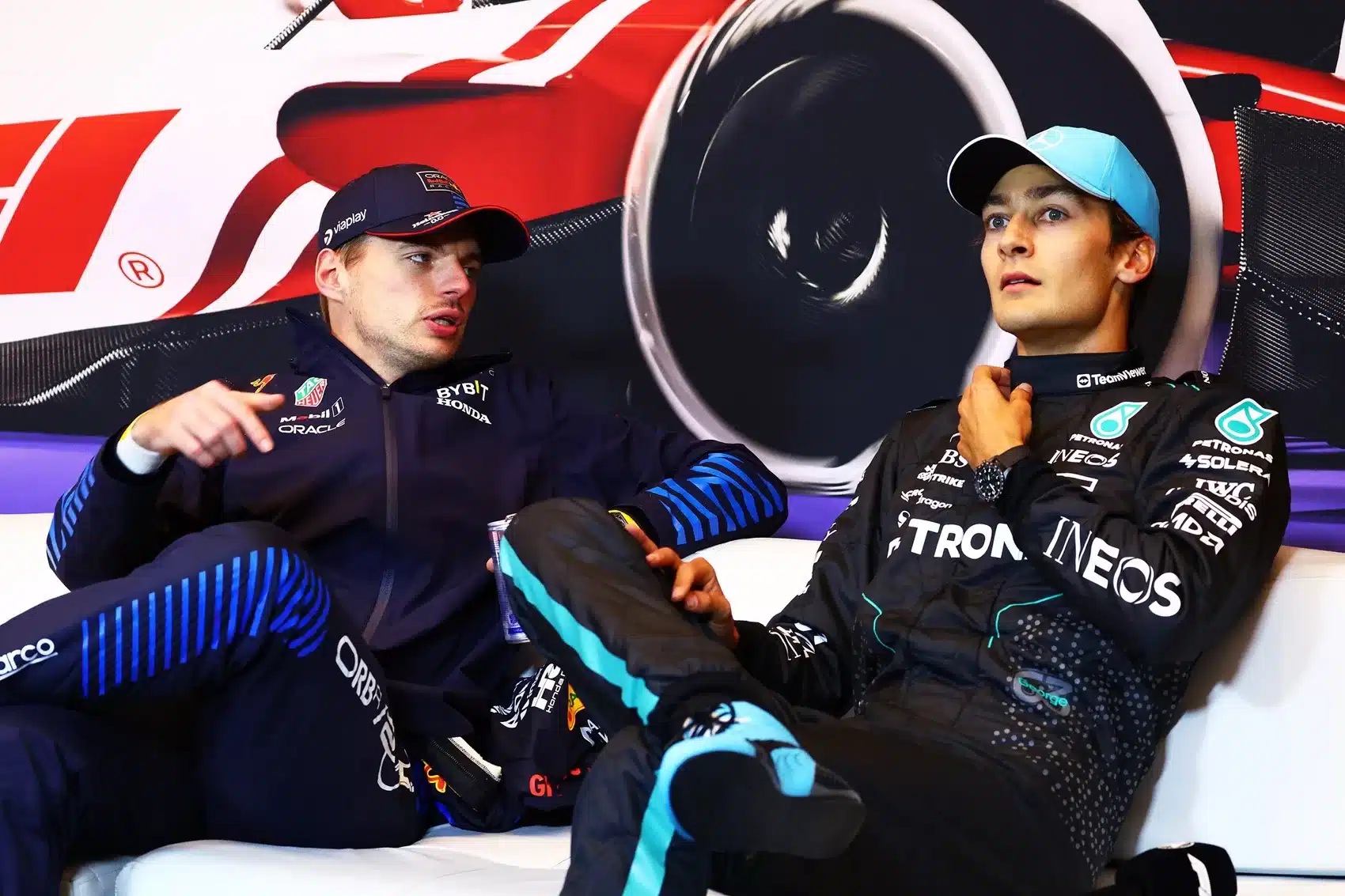 Max Verstappen, George Russell