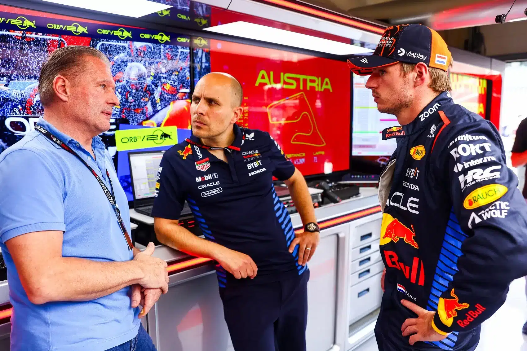 Max Verstappen, Gianpiero Lambiase, Jos Verstappen