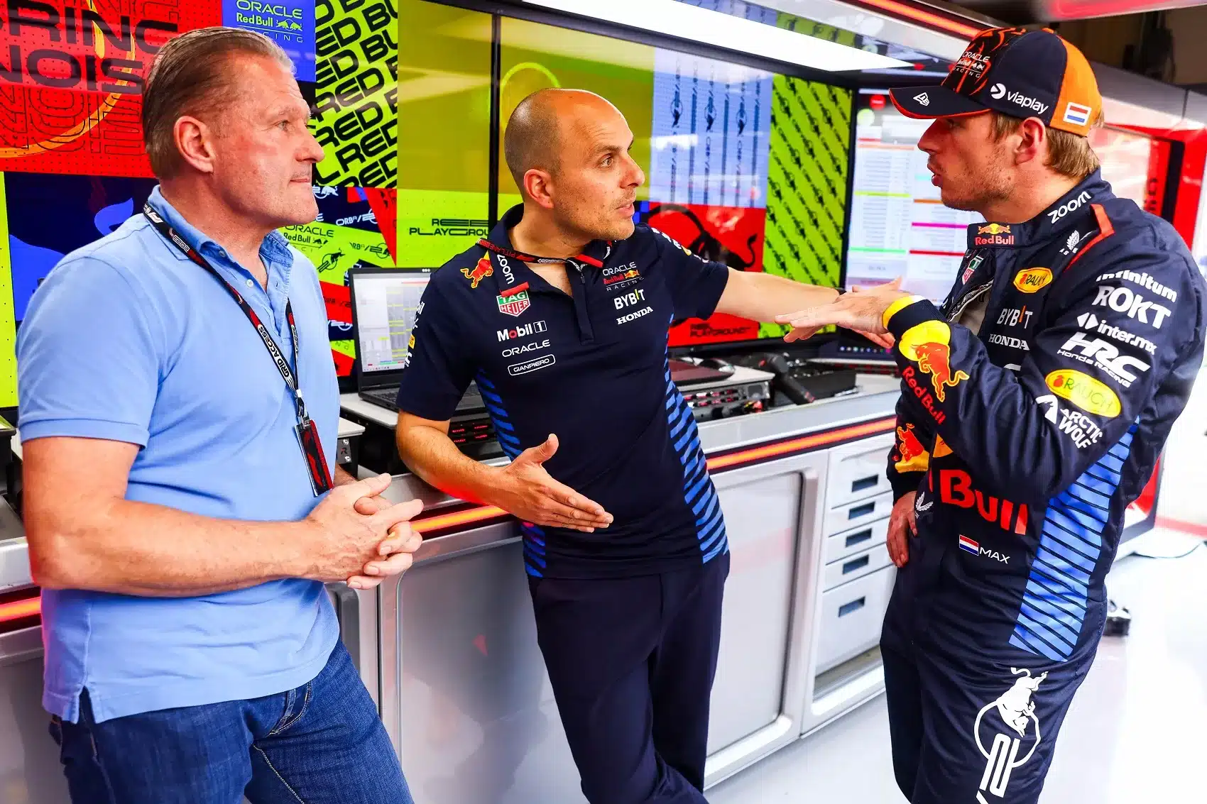 Max Verstappen, Gianpiero Lambiase, Jos Verstappen