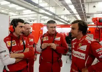 Fernando Alonso, Andrea Stella, Simone Resta, Pat Fry