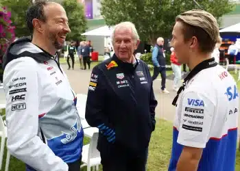 Peter Bayer, Helmut Marko, Liam Lawson