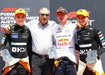 Max Verstappen, Oscar Piastri, Lando Norris, Gerhard Berger