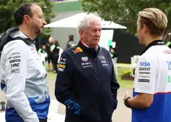 Peter Bayer, Helmut Marko, Liam Lawson