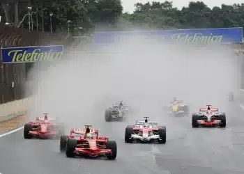 Felipe Massa (Ferrari), Kimi Räikkönen (Ferrari), Lewis Hamilton (McLaren), F1 2008, Brazil Nagydíj