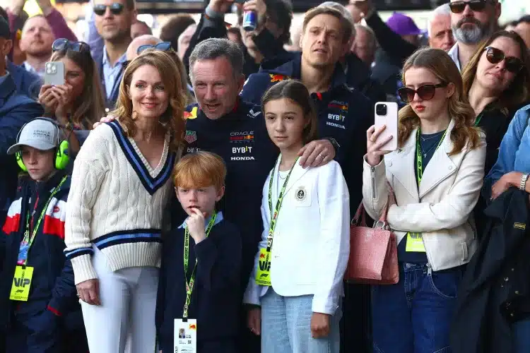 Christian Horner, Geri Horner, Montague Horner, Olivia Horner, Bluebell Halliwell