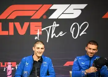 Jack Doohan és Pierre Gasly az F1 65 Live sajtótájékoztatóján