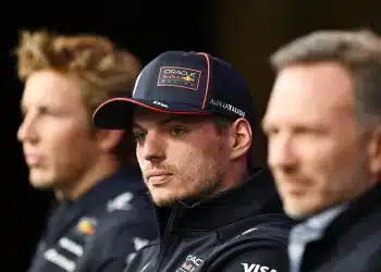 Max Verstappen, Christian Horner, Liam Lawson