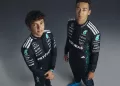 Andrea Kimi Antonlli és George Russell az új, 2025-ös Mercedes x Adidas overálban