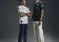 Andrea Kimi Antonlli és George Russell az új, 2025-ös Mercedes x Adidas ruhában
