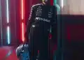 George Russell az új, 2025-ös Mercedes x Adidas overálban